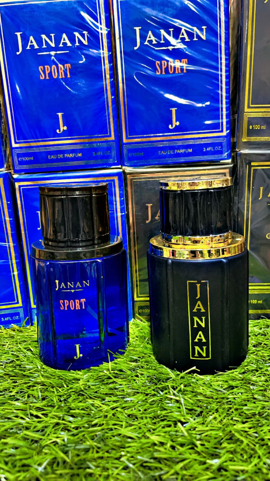 JANAN gold and JANAN sport perfume . Buy 1 get it one free .